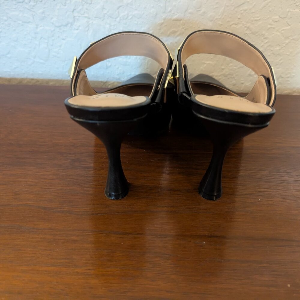 Mix No 6 Ingra Black Mules W/ Gold Stud Details - Picture 4 of 5